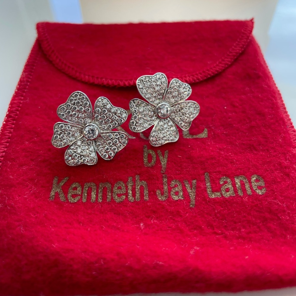 Kenneth Jay Lane flower earrings